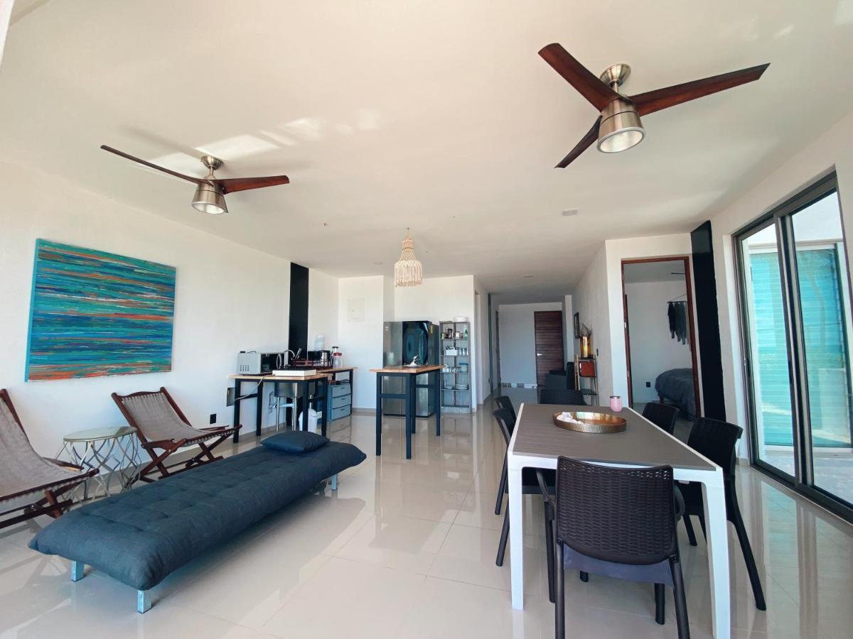 Angelina 28 Beachfront And Family Apartments - Modern And Relaxing Long Stays - 20 Min From Cancun Airport Puerto Morelos Ngoại thất bức ảnh
