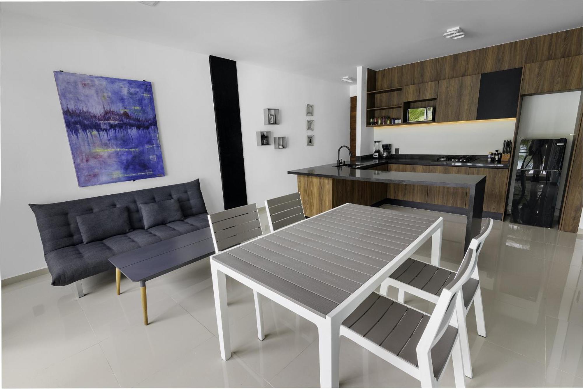 Angelina 28 Beachfront And Family Apartments - Modern And Relaxing Long Stays - 20 Min From Cancun Airport Puerto Morelos Ngoại thất bức ảnh