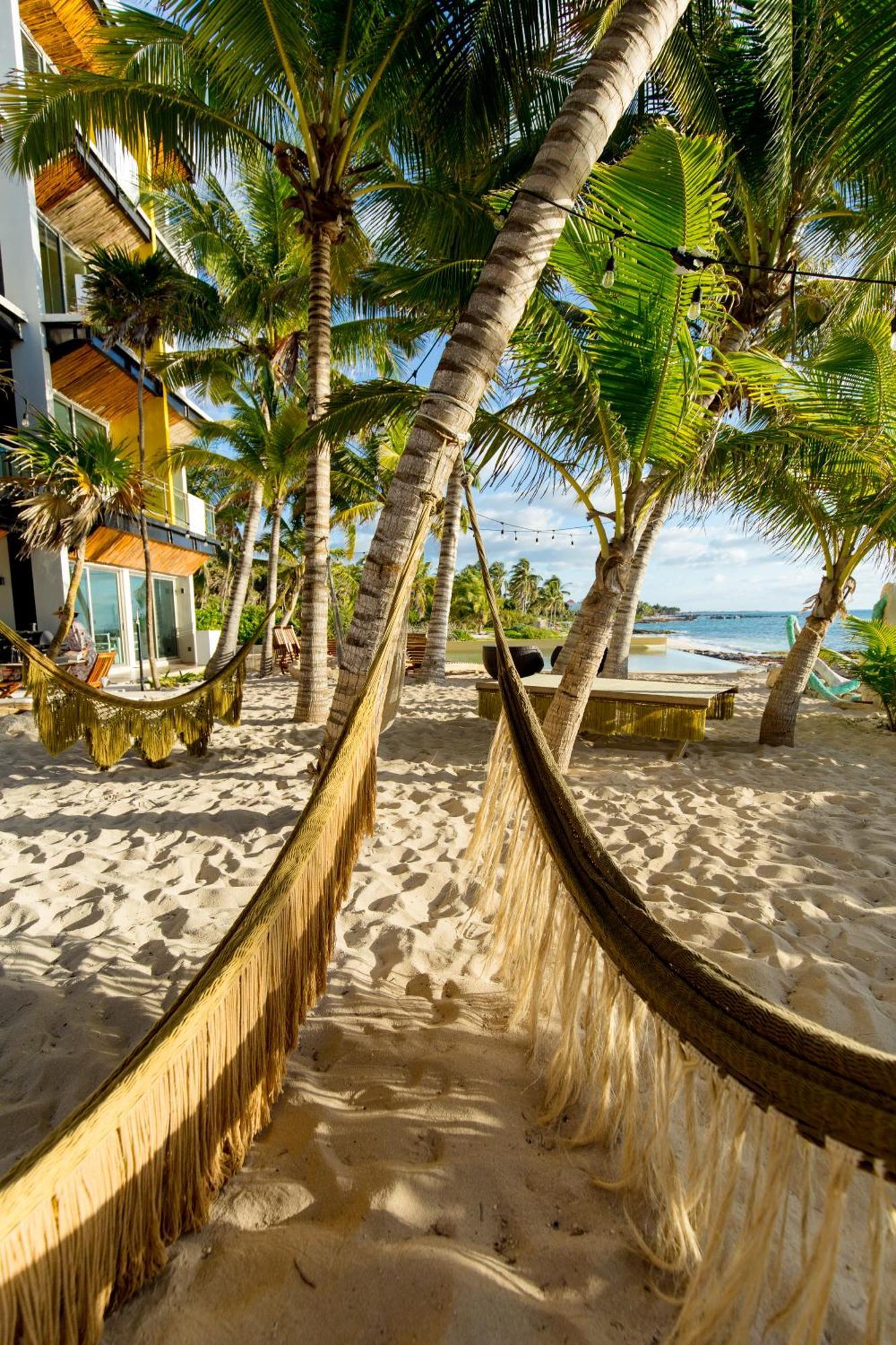Angelina 28 Beachfront And Family Apartments - Modern And Relaxing Long Stays - 20 Min From Cancun Airport Puerto Morelos Ngoại thất bức ảnh