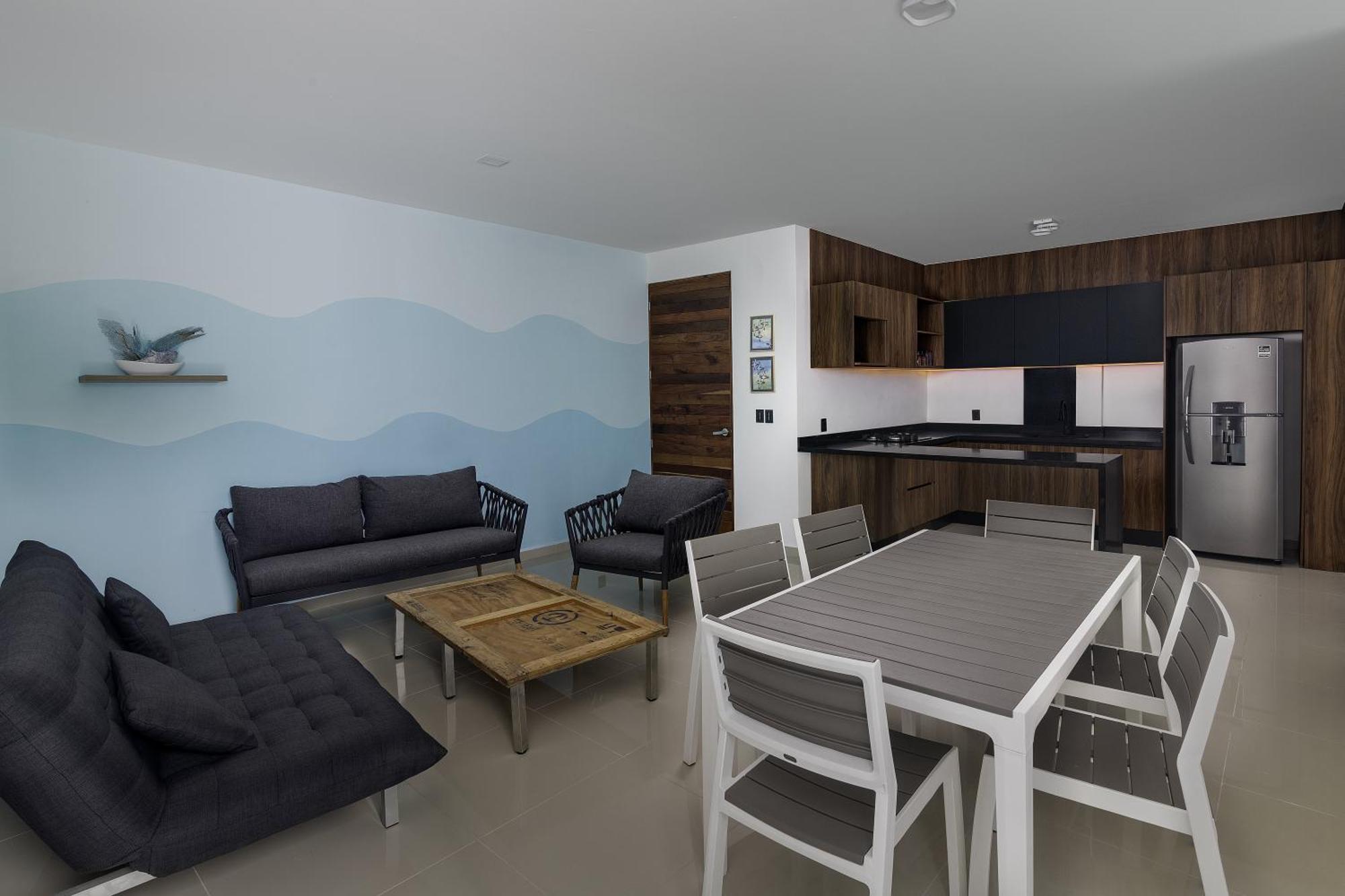 Angelina 28 Beachfront And Family Apartments - Modern And Relaxing Long Stays - 20 Min From Cancun Airport Puerto Morelos Ngoại thất bức ảnh