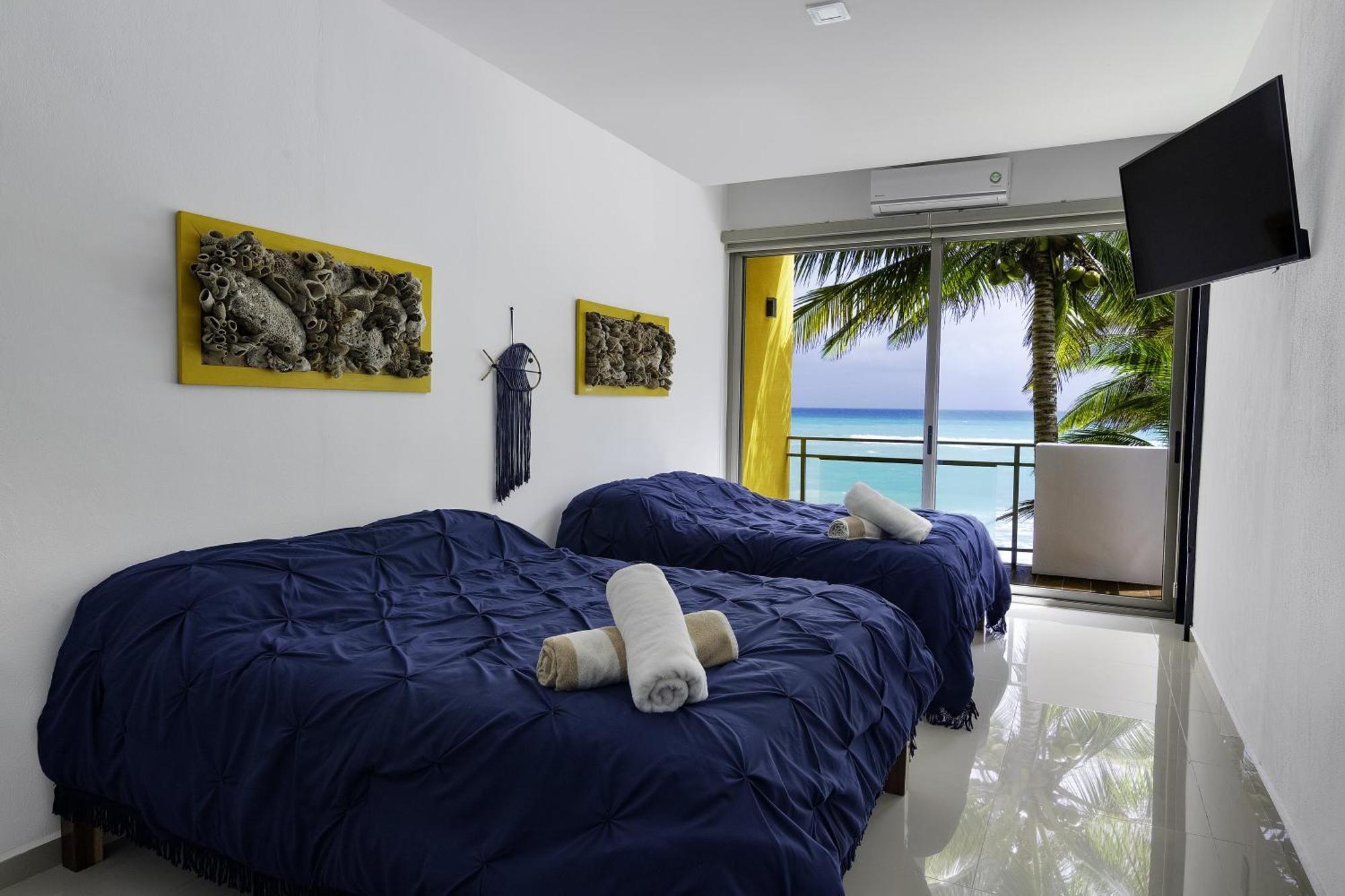 Angelina 28 Beachfront And Family Apartments - Modern And Relaxing Long Stays - 20 Min From Cancun Airport Puerto Morelos Ngoại thất bức ảnh