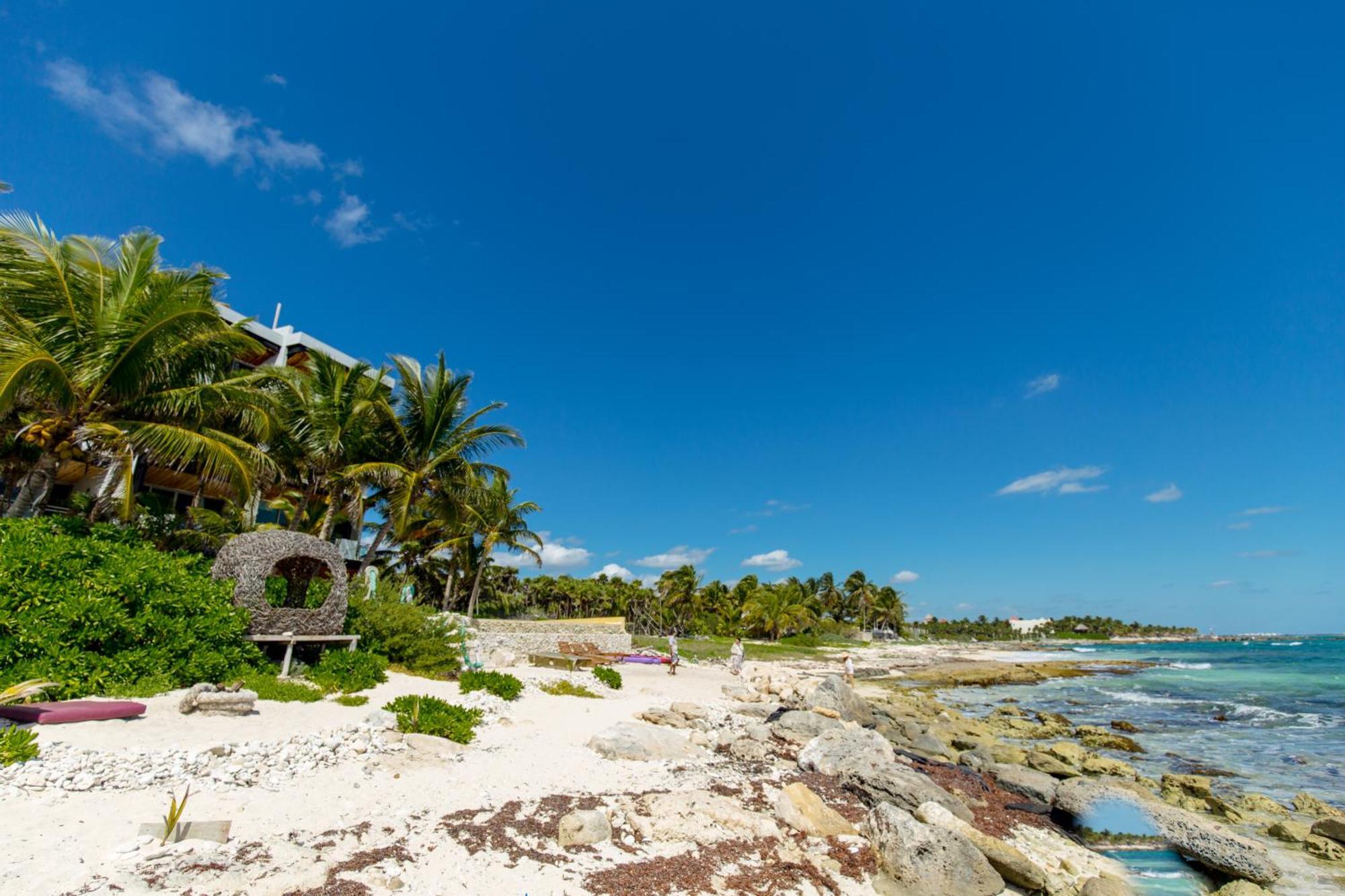 Angelina 28 Beachfront And Family Apartments - Modern And Relaxing Long Stays - 20 Min From Cancun Airport Puerto Morelos Ngoại thất bức ảnh