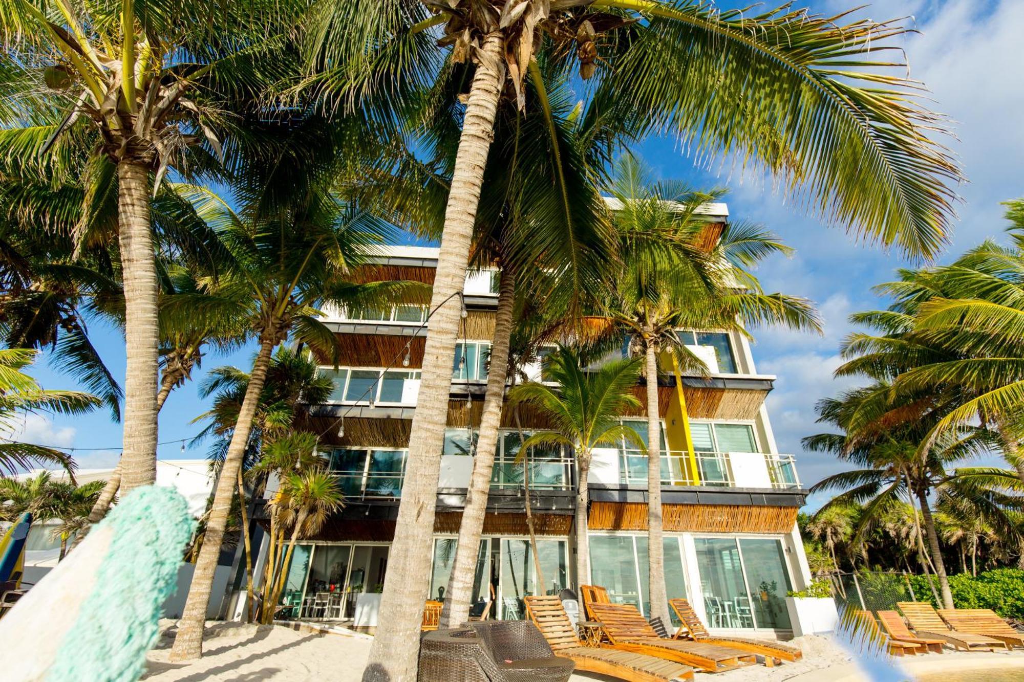 Angelina 28 Beachfront And Family Apartments - Modern And Relaxing Long Stays - 20 Min From Cancun Airport Puerto Morelos Ngoại thất bức ảnh