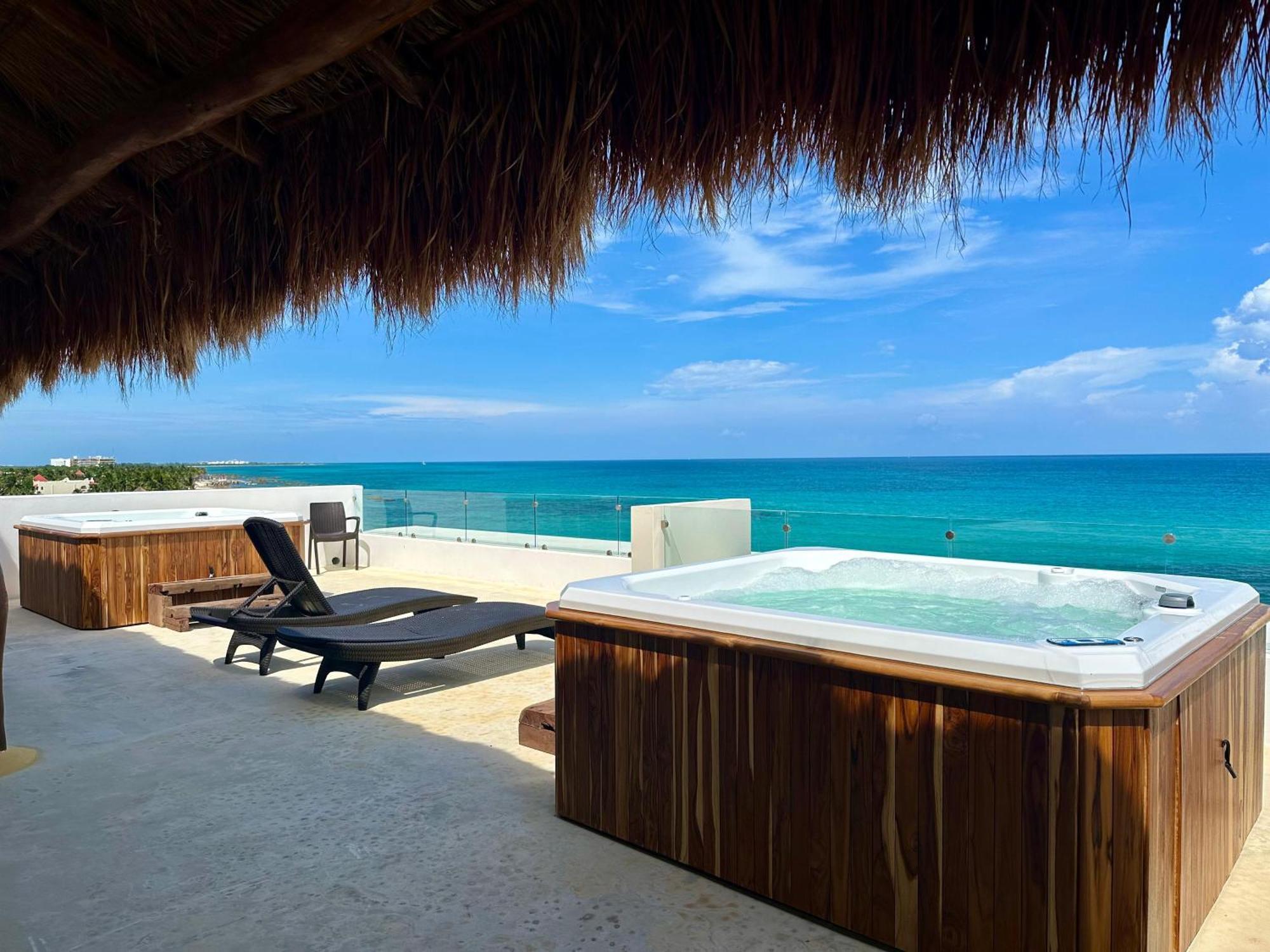 Angelina 28 Beachfront And Family Apartments - Modern And Relaxing Long Stays - 20 Min From Cancun Airport Puerto Morelos Ngoại thất bức ảnh
